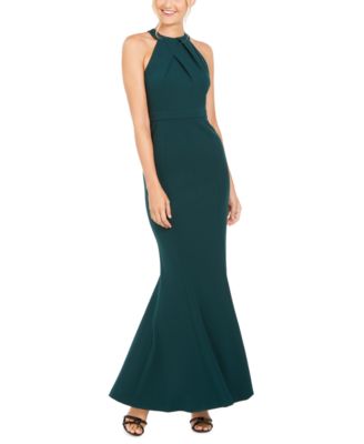 calvin klein halter mermaid gown