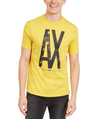 armani exchange yellow t shirt