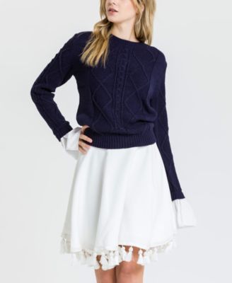 english factory sweater combo dress