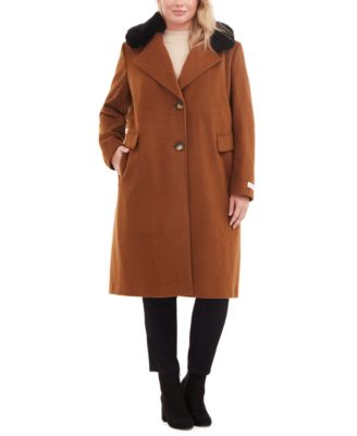 plus size single breasted coat