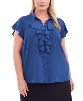 frilly blouse plus size