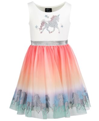 unicorn and rainbow dress