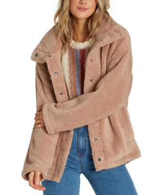 billabong cozy days faux fur jacket
