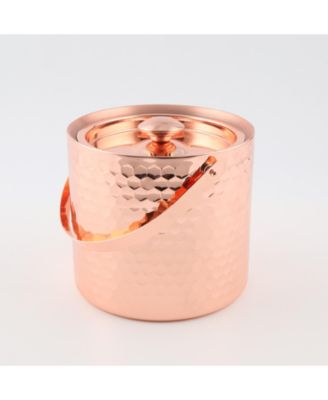copper ice bucket with lid