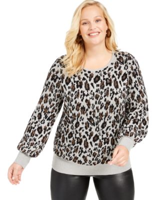 animal print sweaters plus size