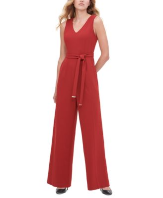 tommy hilfiger red jumpsuit