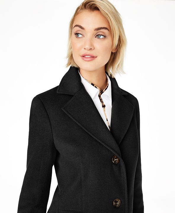 Calvin Klein Single-Breasted Coat & Reviews - Coats - Women - Macy's