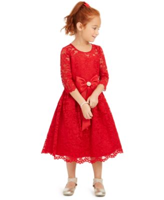 rare editions red lace dress