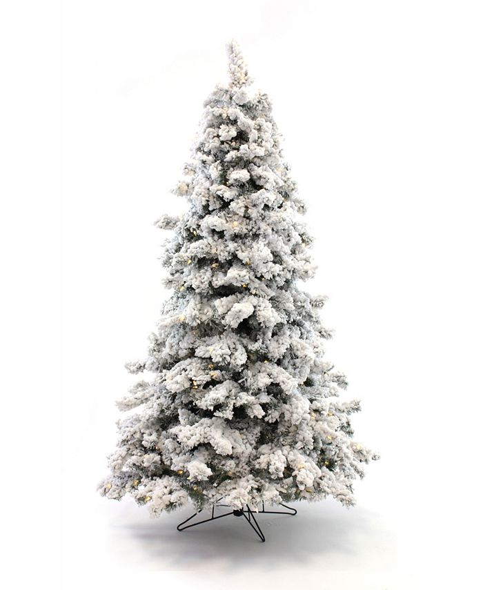Perfect Holiday 4 5 Pre Lit Flocked Christmas Tree With Warm White Led Lights Reviews Shop All Holiday Home Macy S Searching for a flocked christmas tree for your home? warm white led lights