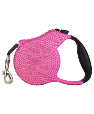 pink retractable dog lead