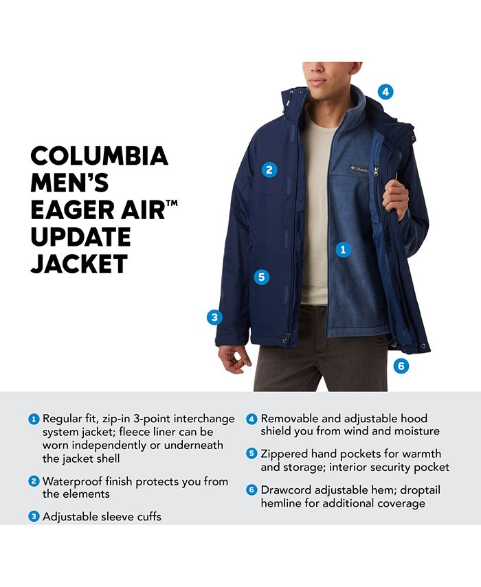 Columbia Men S Eager Air 3 In 1 Omni Shield Jacket Reviews Coats Jackets Men Macy S