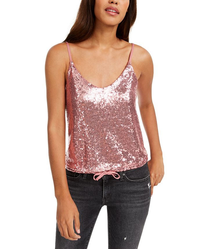 Crave Fame Juniors' Sequin Tank Top & Reviews Tops Juniors Macy's