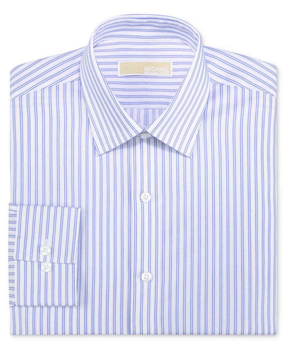 Michael Kors Dress Shirt, Blue and Stripe Long Sleeve Shirt