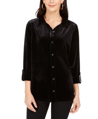 macy's women's button down shirts