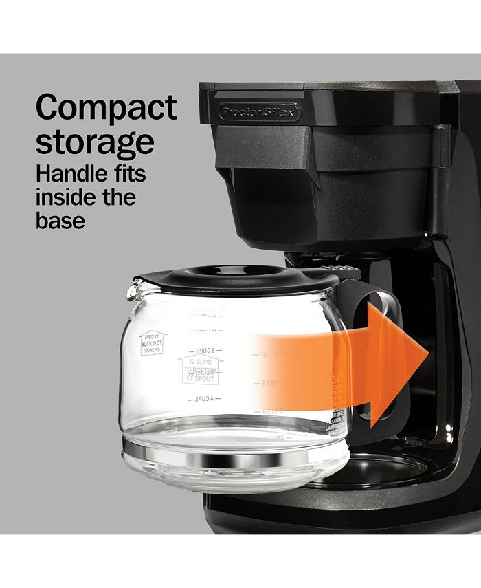 Hamilton Beach Proctor Silex 12 Cup Compact Programmable Coffee Maker