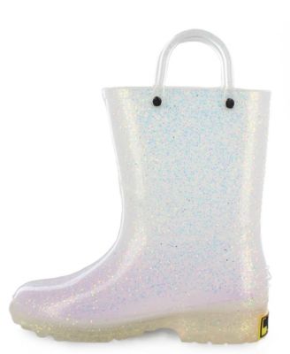 girls sparkle rain boots
