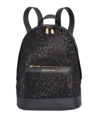 Michael Kors Leopard Nylon Backpack 