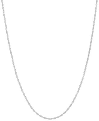 14k White Gold Necklace (1mm), 18 