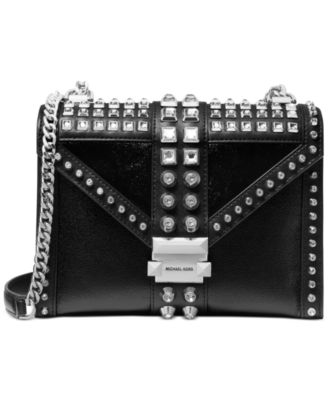 michael kors black studded purse