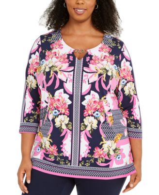 macys jm plus size tops