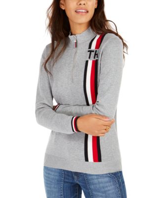 tommy icons mock neck sweater