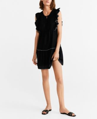 mango short ruffle dress