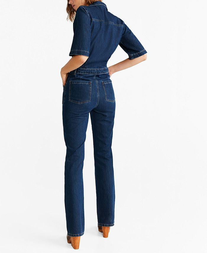 MANGO Flared Denim Jumpsuit & Reviews Women Macy's