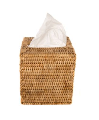 Крышка коробки для салфеток Artifacts Rattan Column коричневая