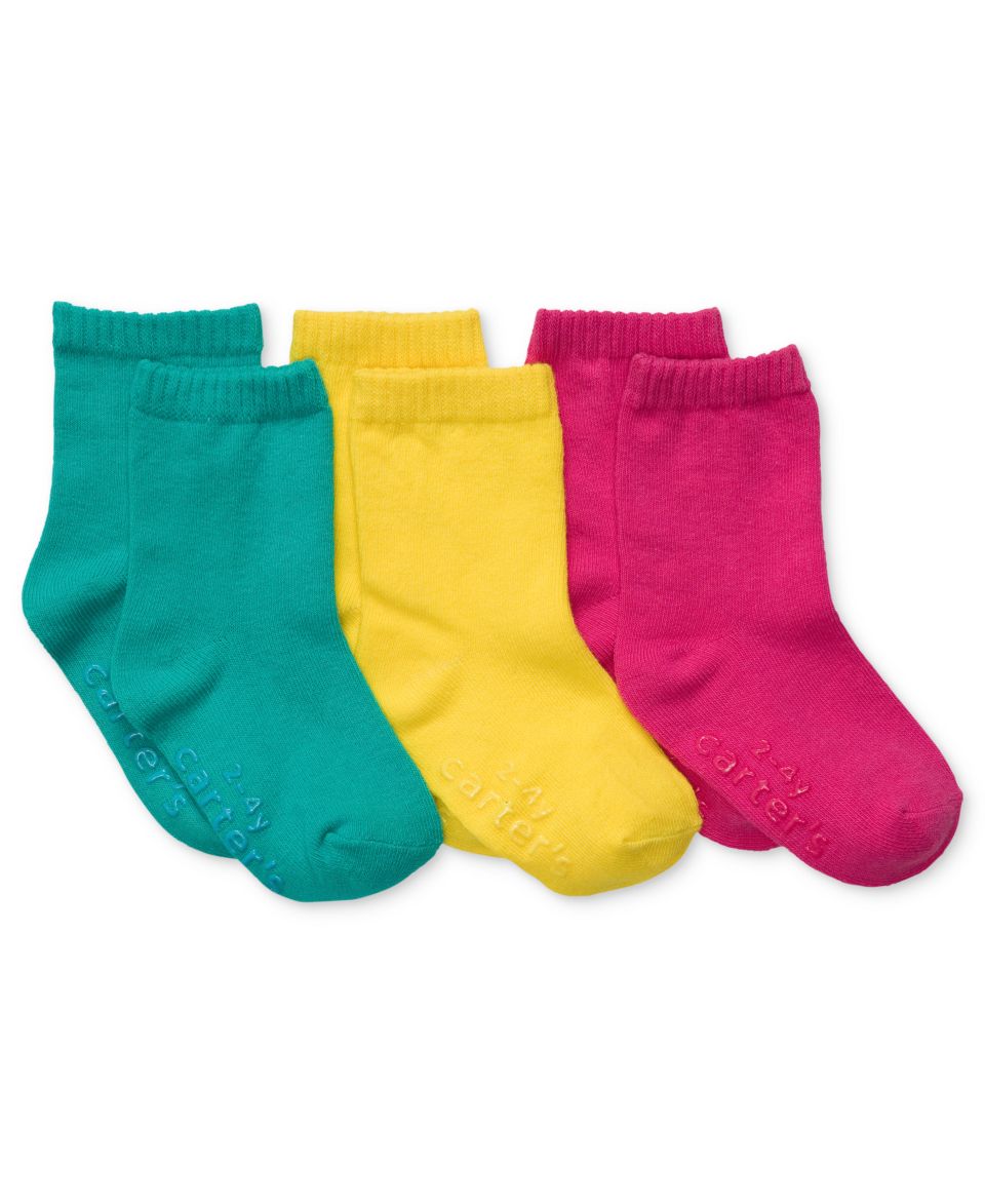 Carters Kids Socks, Little Girls or Toddler Girls Rainbow Three Pack