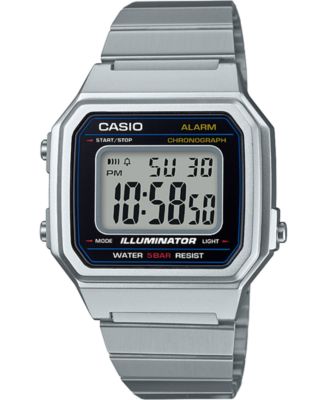 casio digital stainless steel watch