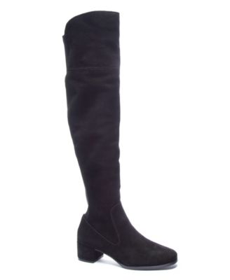 chinese laundry over the knee wedge boots