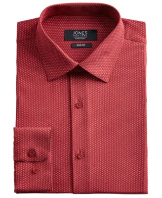 mens red dress shirt slim fit