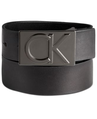 calvin klein men's leather belt