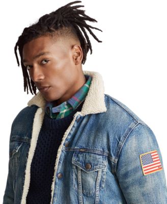ralph lauren fleece lined denim jacket