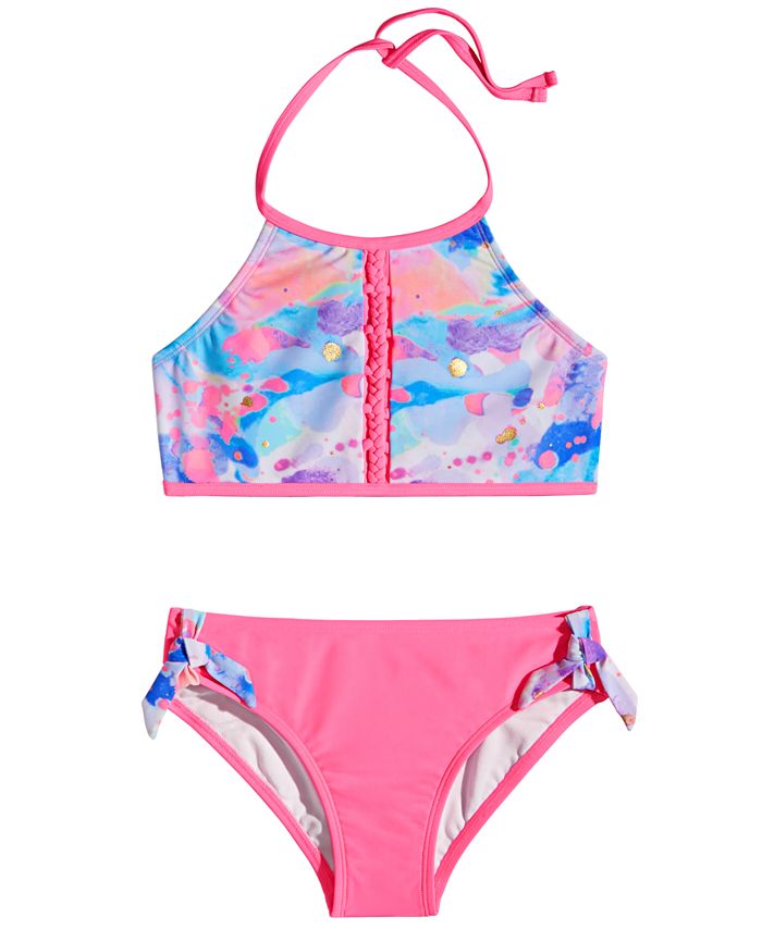 Glitter Beach Big Girls 2-Pc. Printed Bikini Swim Suit & Reviews ...