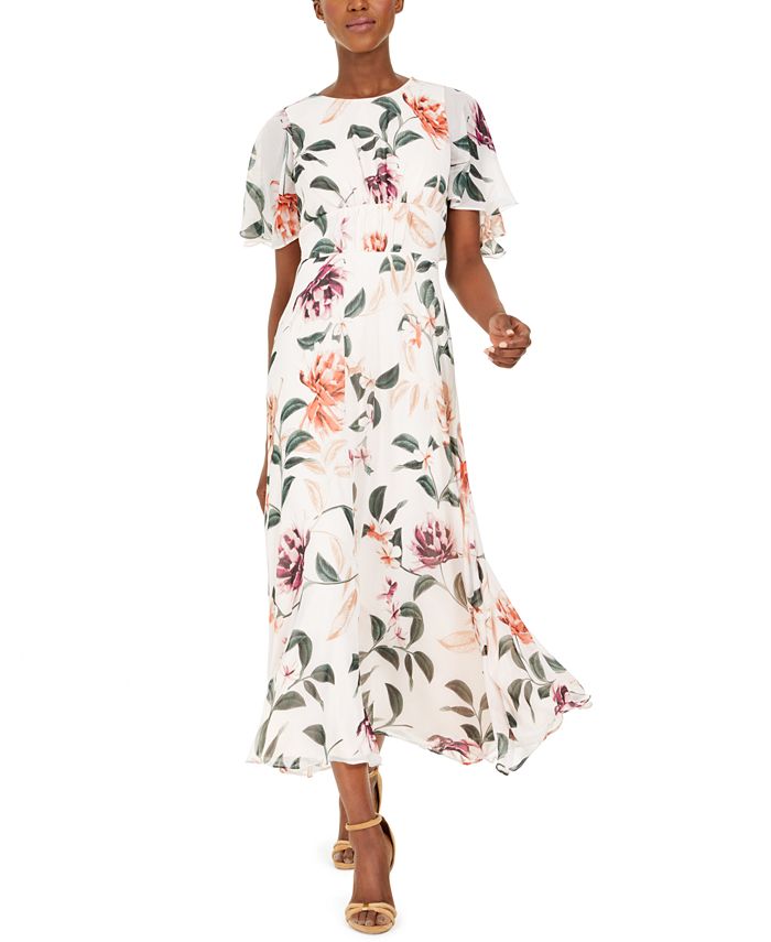 Calvin Klein Floral Maxi Dress & Reviews - Dresses - Women - Macy's