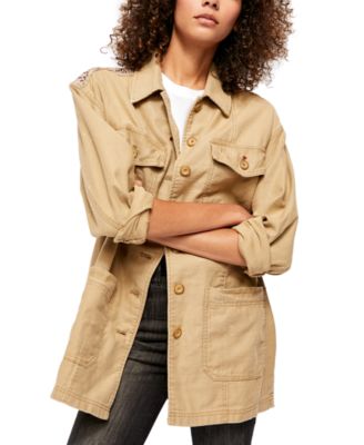 free people denim shirt jacket