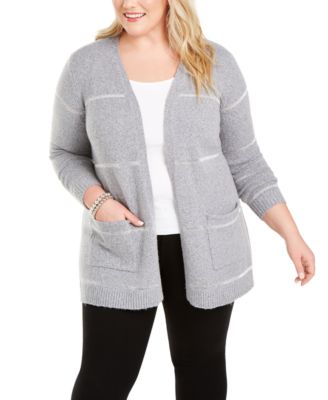 macy's cardigan sweaters plus size