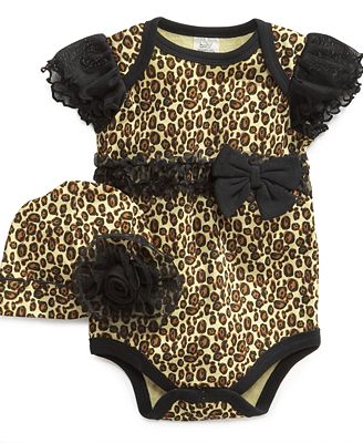 Baby Essentials Bodysuit, Baby Girls Leopard Bodysuit - Kids - Macy's