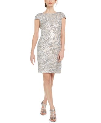 macy's calvin klein sequin dress