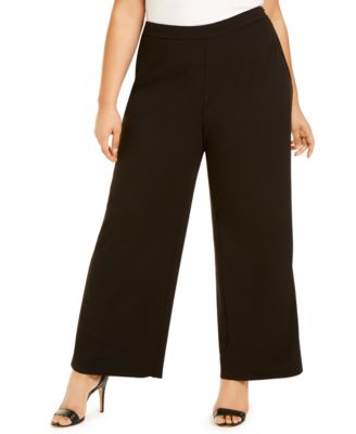 plus size tuxedo stripe pants