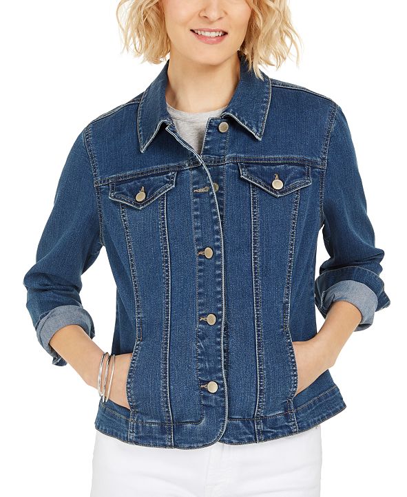 Charter Club Denim Jacket, In Regular and Petite, Created for Macy's ...