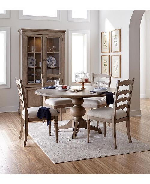 Furniture Ellan Round Dining Furniture Collection Created For Macy S Reviews Furniture Macy S