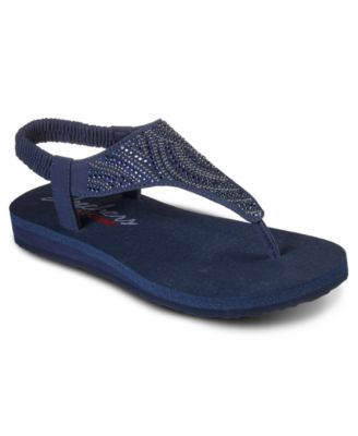 skechers blue sandals