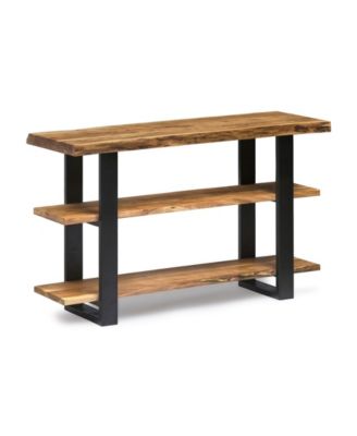 Alaterre Furniture Альпийский Медиа-консольный стол из натурального дерева с живой кромкой коричневого цвета