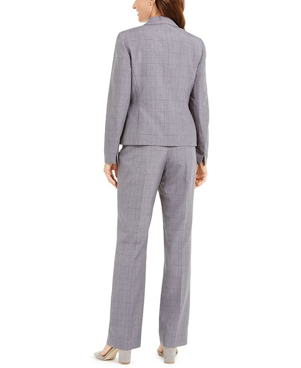 Le Suit Petite Windowpane Plaid Pants Suit & Reviews - Wear to Work ...