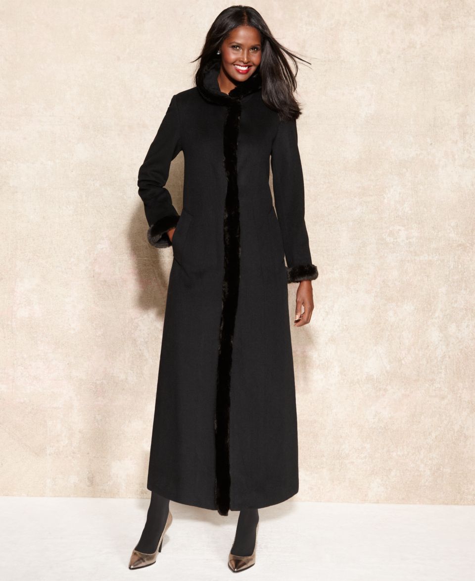 Jones New York Wool Blend Maxi Walker Coat   Coats   Women