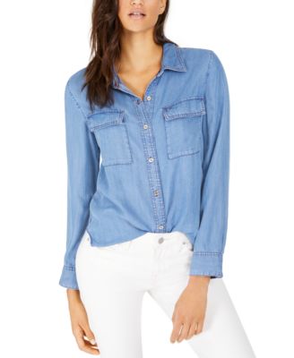 macy's women's button down shirts