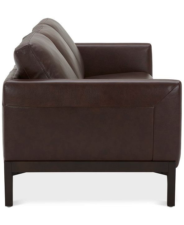 Furniture Yazlan 89" Leather Sofa & Reviews Furniture Macy's