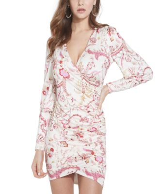 macy's white long sleeve dress